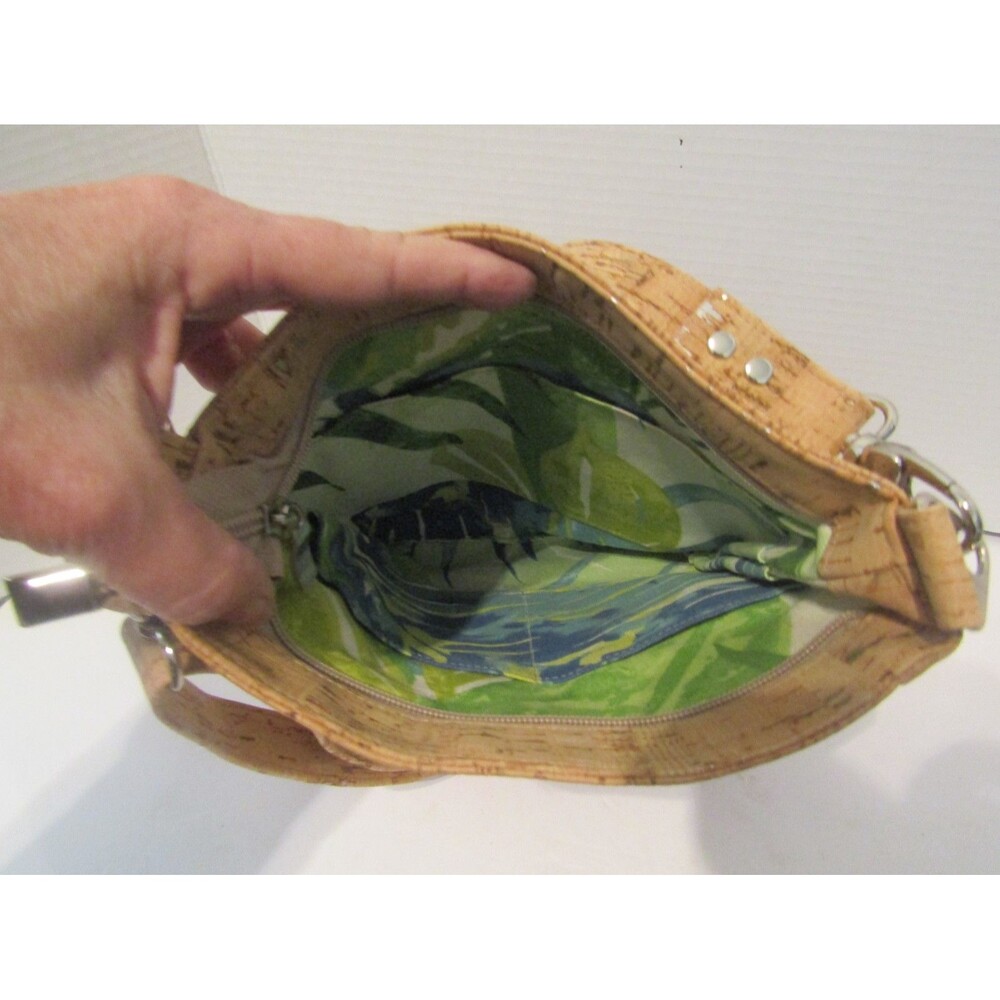 Traveling Dog Co Cork Crossbody Bag Vegan Leather Floral Boho Purse - Picture 6 of 6